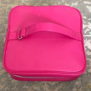 Pink Lancome makeup case